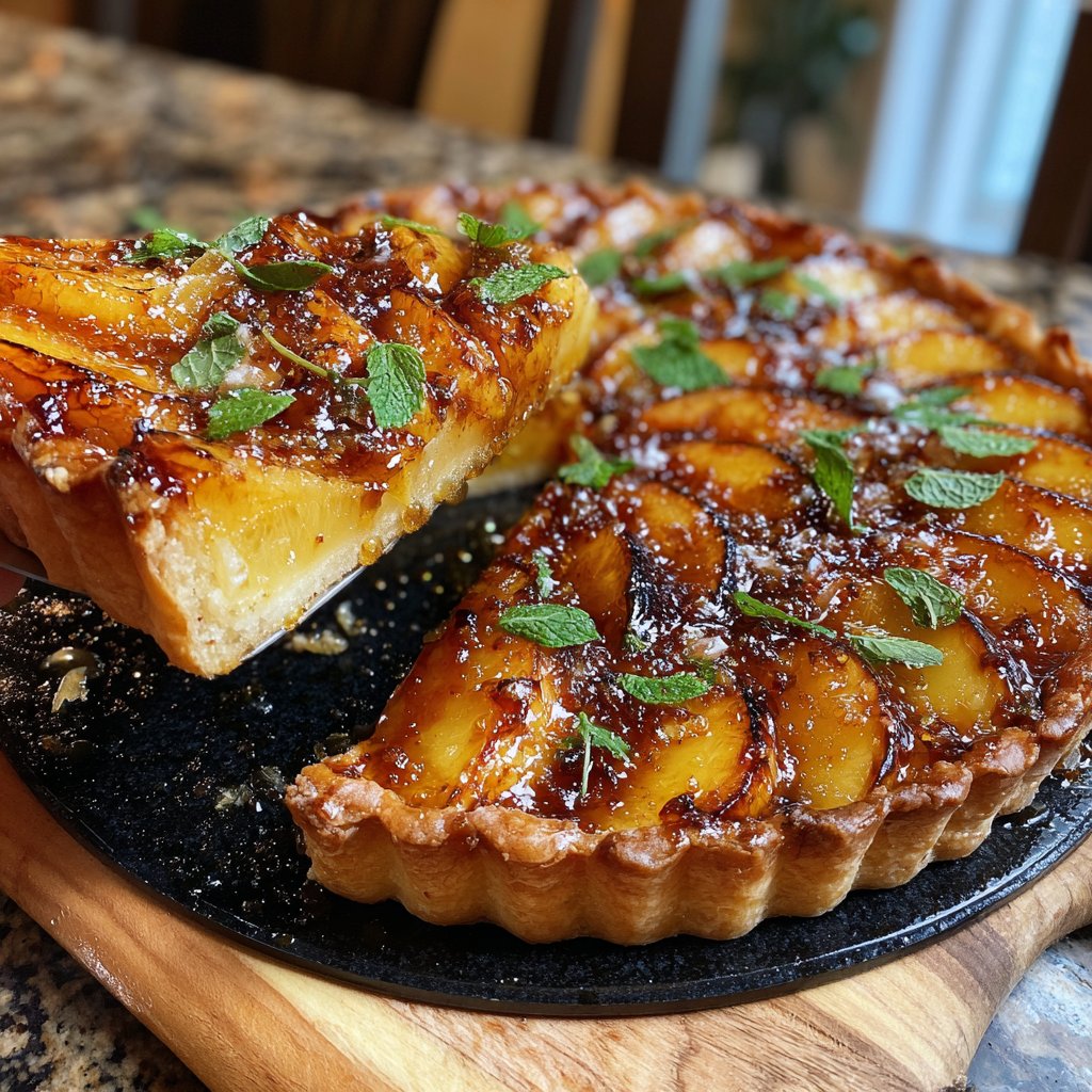 Caramelized Peach Tart