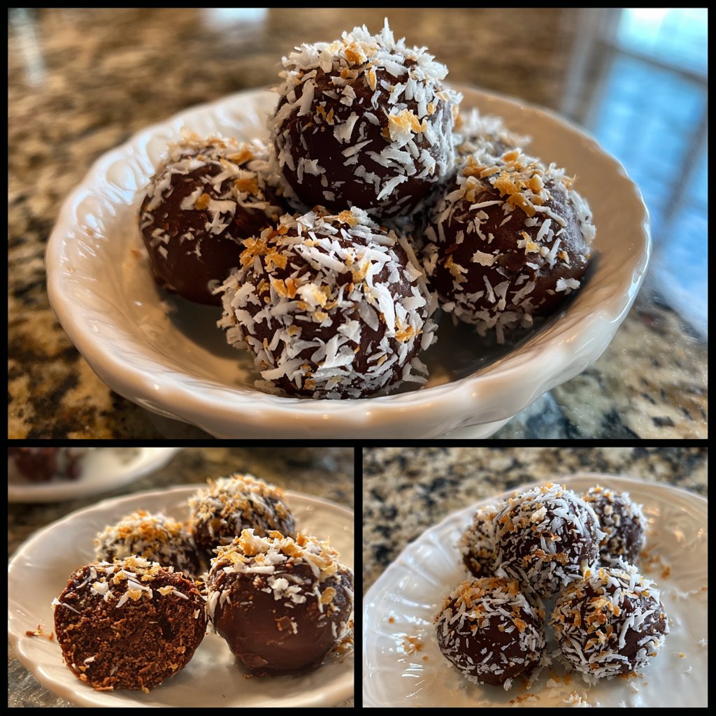 Sweet Chocolate Coconut Truffles