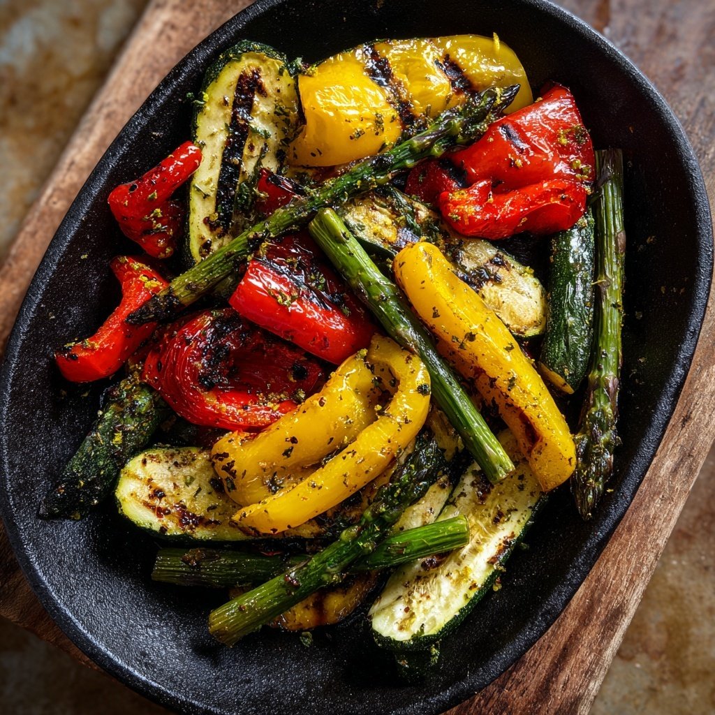 Healthy Lemon Herb Grilled Veggies