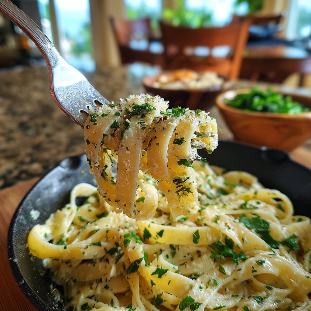 Garlic Butter Cottage Cheese Pasta