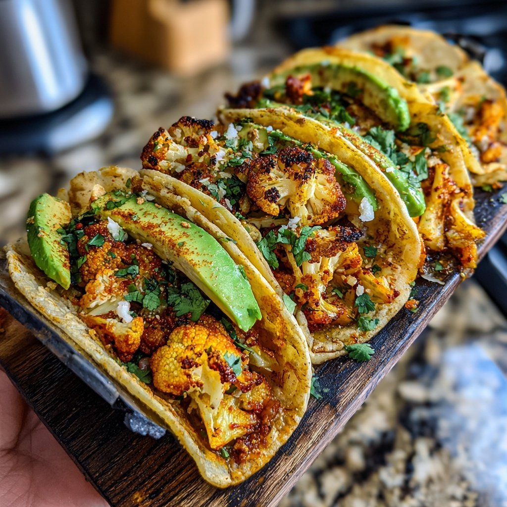 Spiced Roasted Cauliflower Tacos