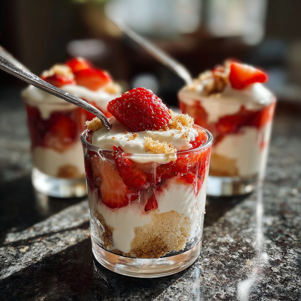 Strawberry Shortcake Yogurt Cups